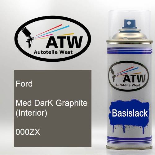 Ford, Med DarK Graphite (Interior), 000ZX: 400ml Sprühdose, von ATW Autoteile West.